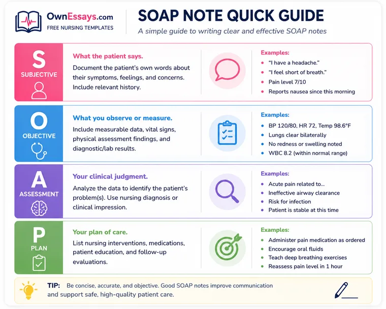 SOAP note quick guide preview